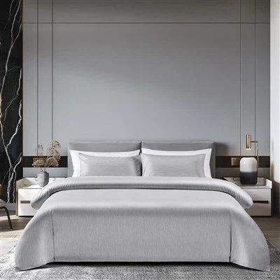 Khoom kim heev Hotel Grey Weaved txaj Linen Set